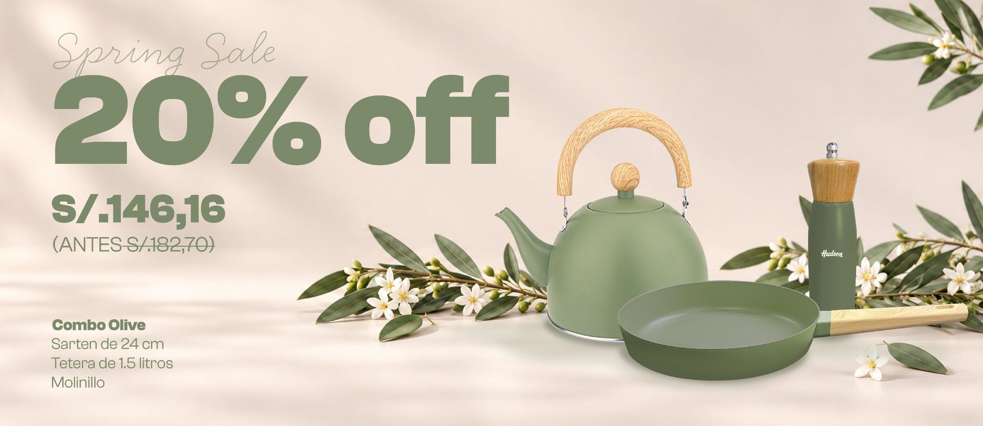 Combo Olive 20% off