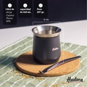 Mate de Acero Inoxidable Vaso Negro con Bombilla 3