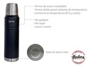 Termo Acero Inoxidable 1Lt Negro 5