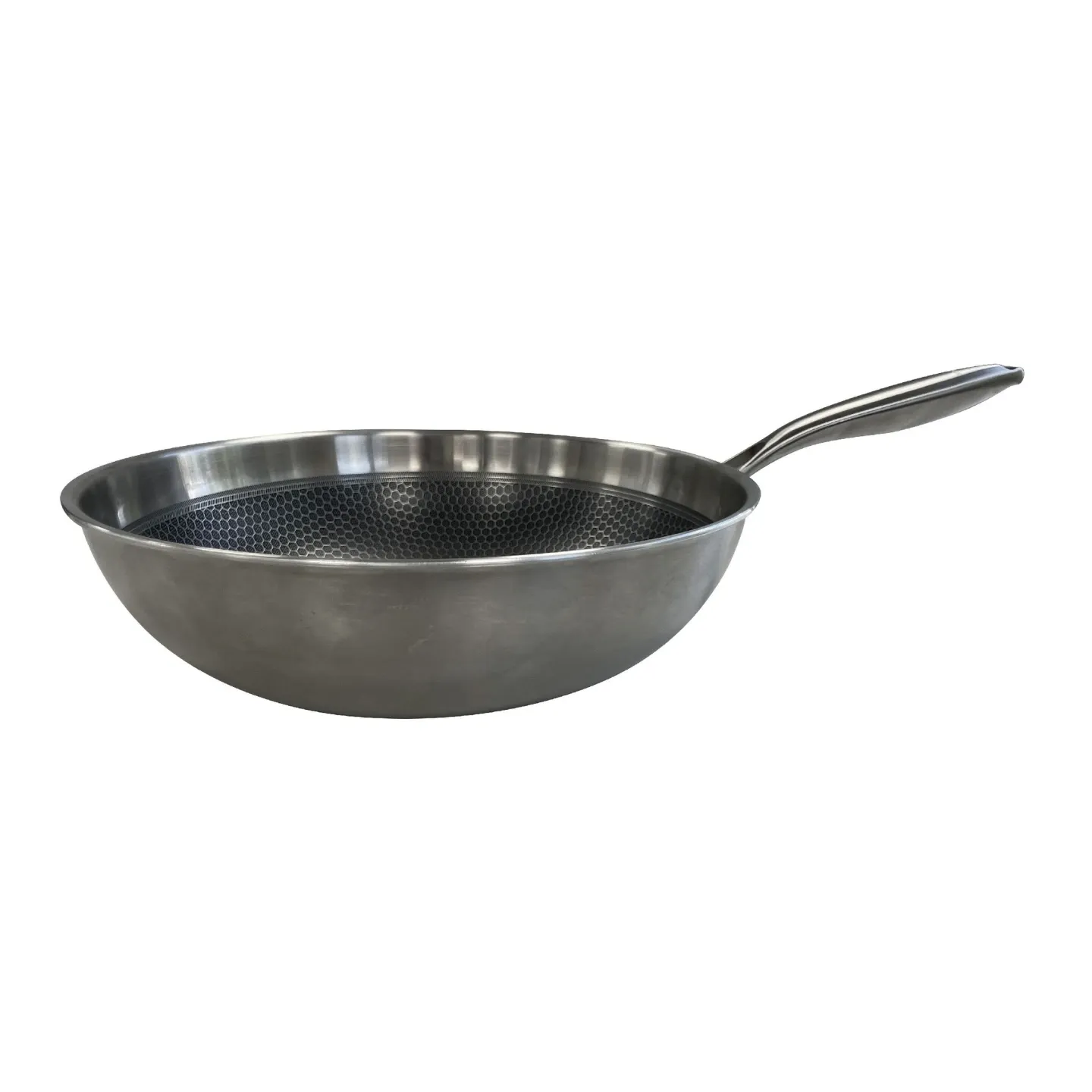 Wok de Acero Inoxidable Antiadherente 30 cm