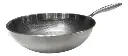 Wok de Acero Inoxidable 30 cm Profesional Induccion Plateado