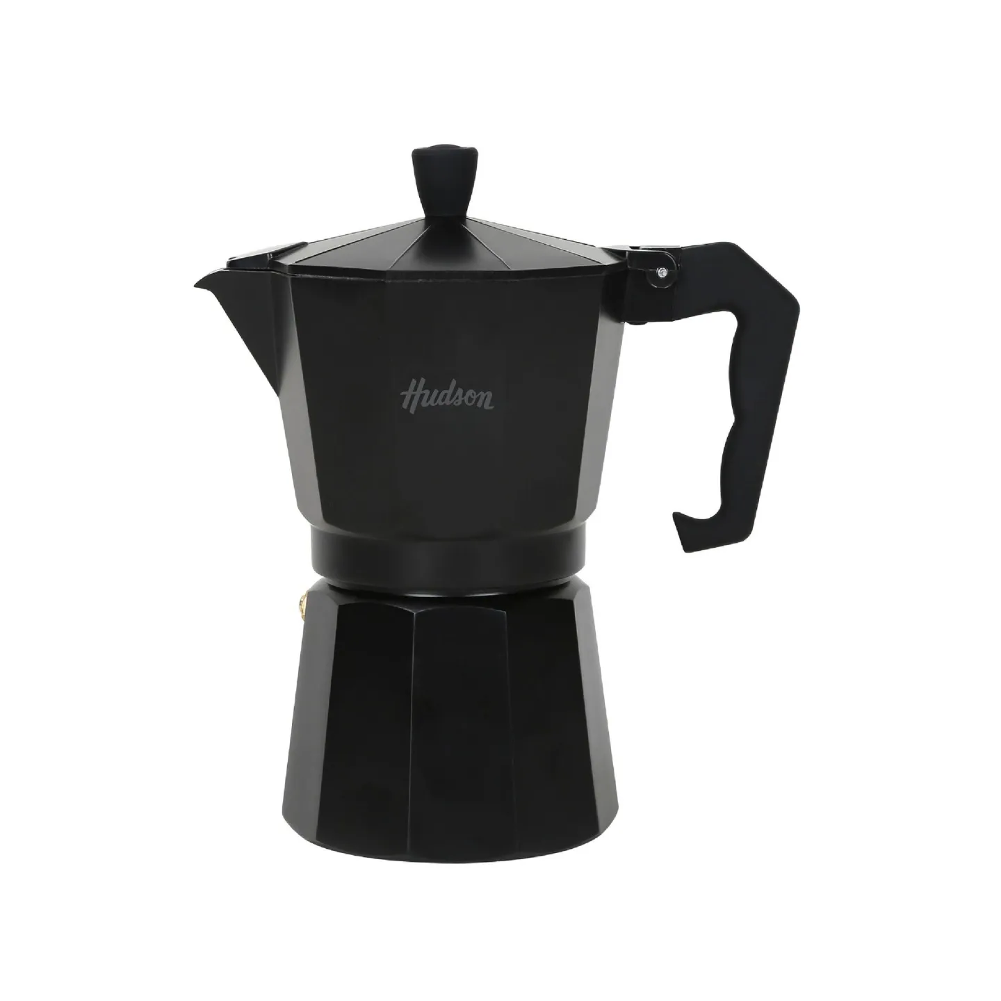Cafetera Italiana Aluminio Negra 9 Tazas Cafe Full Black