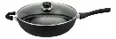 LINEA DAILY Wok de 32 cm Alumino Antiadherente + Tapa de Vidrio