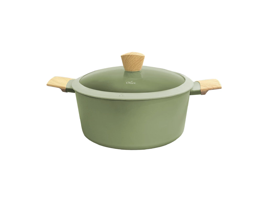 Cacerola / Olla Antiadherente Olive 24cm con Tapa