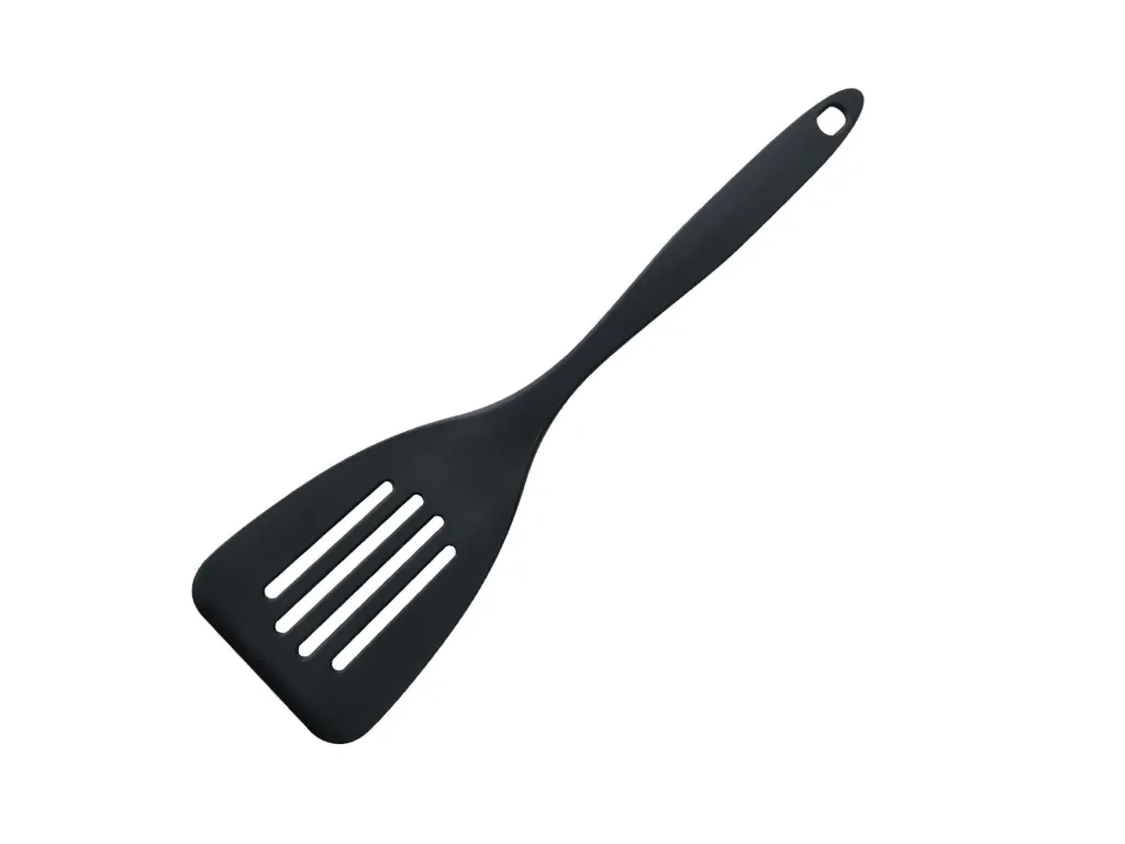Espátula Ranurada de Nylon Gris