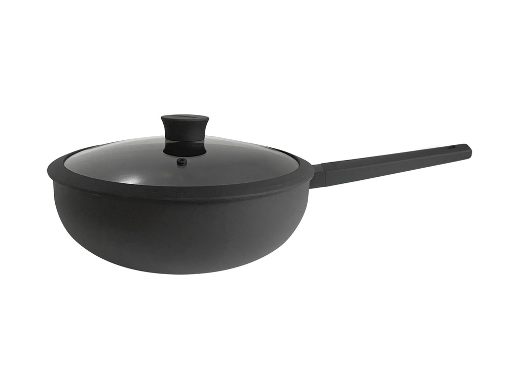 Wok Aluminio Antiadherente con Tapa 32cm Daily