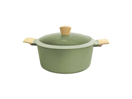 [26HOHUOLI04] LINEA OLIVE Olla de 20cm Aluminio Antiadherente 2.4 L