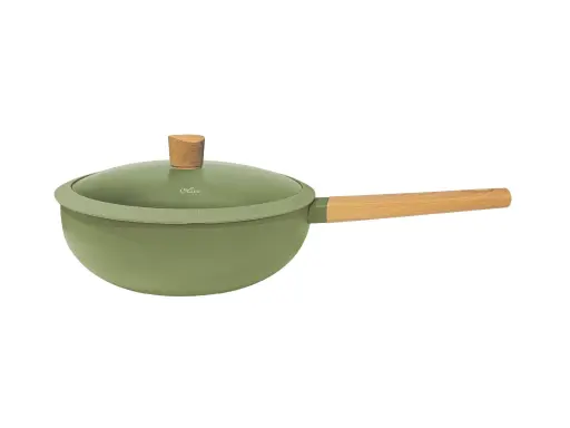 [26HOHUOLI11] LINEA OLIVE Wok de 28 cm Aluminio Antiadherente 4.6 L